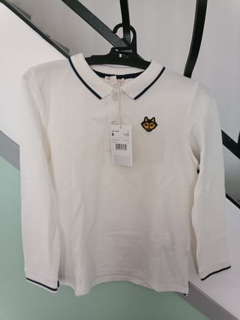 Polo écru 8 ans garçon DPAM