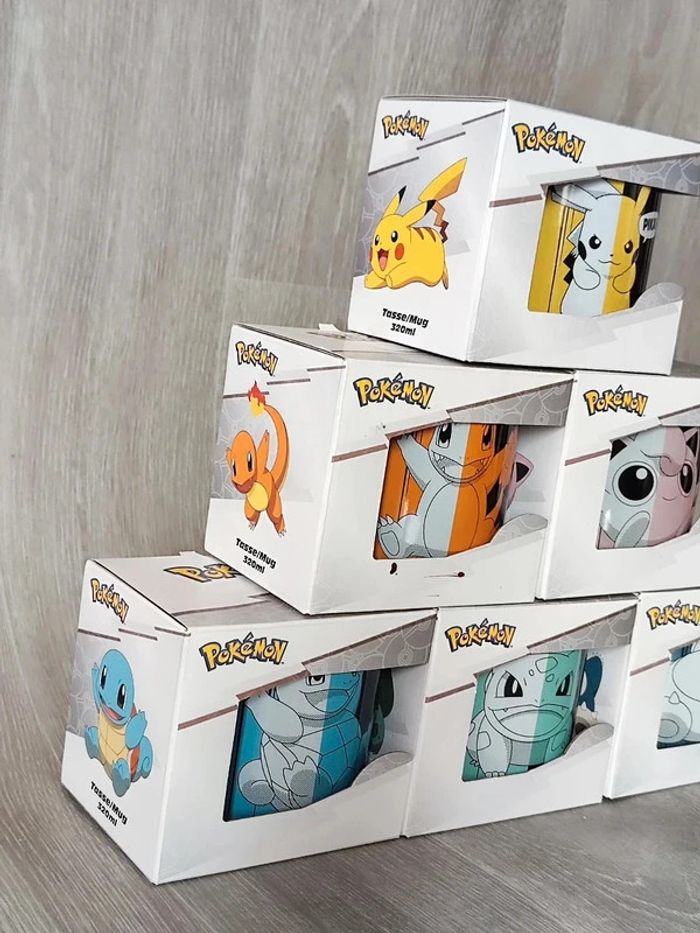 Lot de 5 tasses Mugs Pokémon 320 ml neuves - photo numéro 2