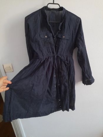 Chemise longue tunique brodée LMV