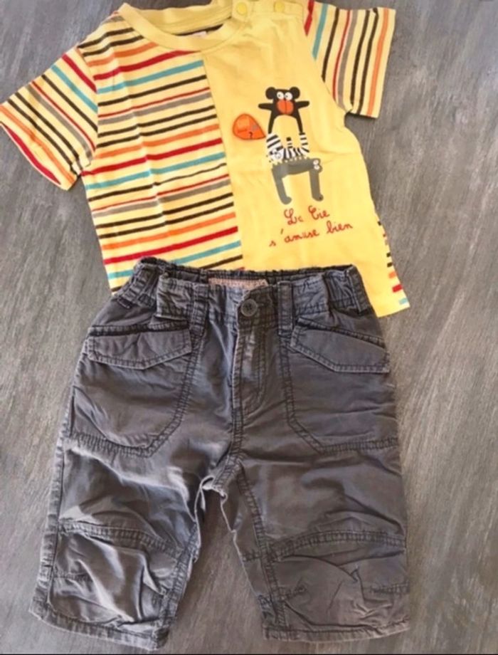 Short + t-shirt 18/24 mois