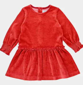 Petit Bateau Robe à manches longues 12 mois en velours