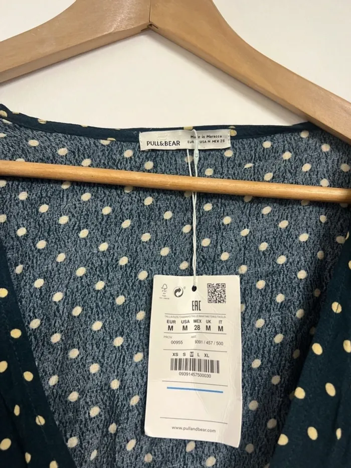 Sublime robe chic à pois portefeuille neuve - taille M - photo numéro 2