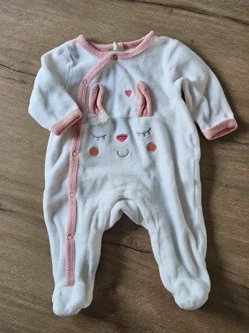 Pyjama en velours 1 mois