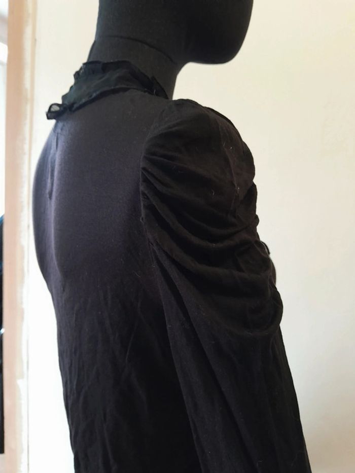 Top manches longues froncées taille m avec une araignée argenté - photo numéro 6