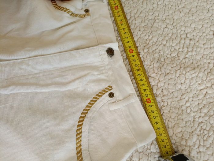 NEUF Jean blanc Melbourne Classix avec broderies dorées – taille 12 vintage brodes - photo numéro 7