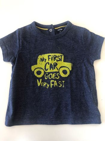 T-shirt bébé My first car 12 mois