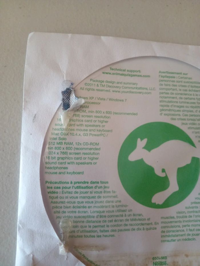 CD ROM jeu Nestlé - photo numéro 2