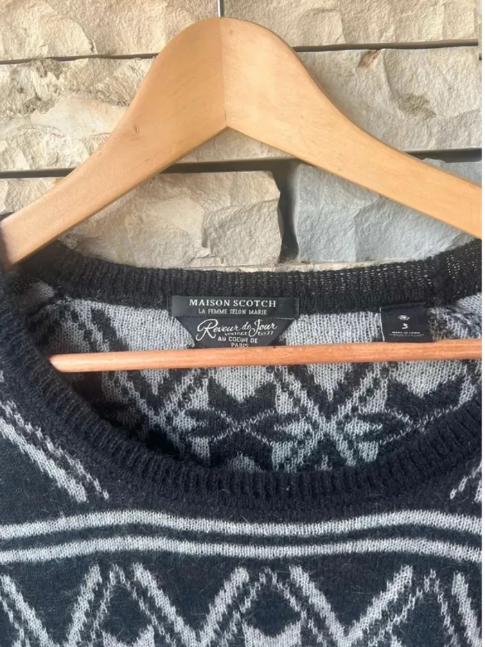 Pull vintage mohair super qualitatif - taille 3 (L/XL) ou M oversize - photo numéro 2