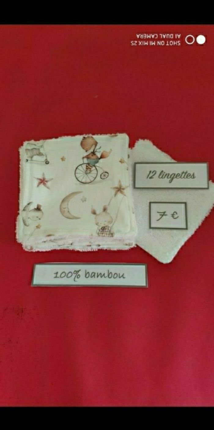 12 lingettes lavables neuf