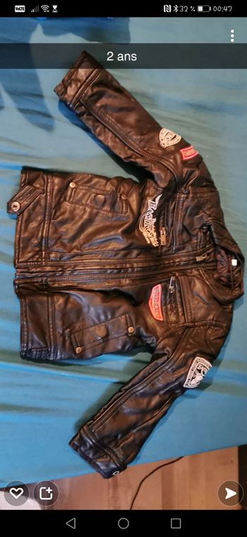 Veste blouson simili  cuir