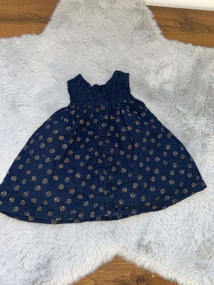 Jolie robe bleu foncé - 3 mois - Kiabi