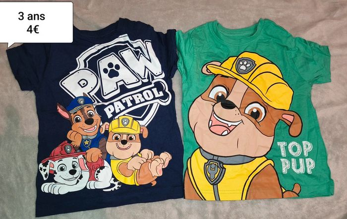 Lot teeshirt pat patrouille