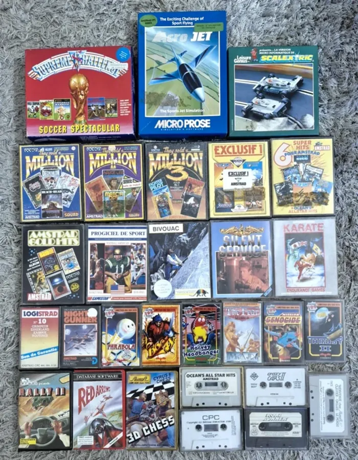 Lot de Jeux Amstrad cpc k7 cassettes