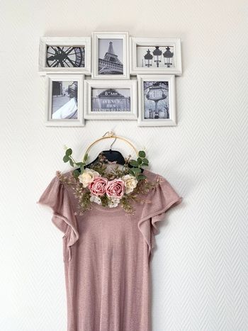 Robe de fête en lurex rose