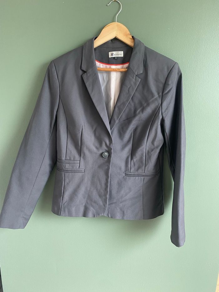 Veste blazer cintrée grise - taille 42