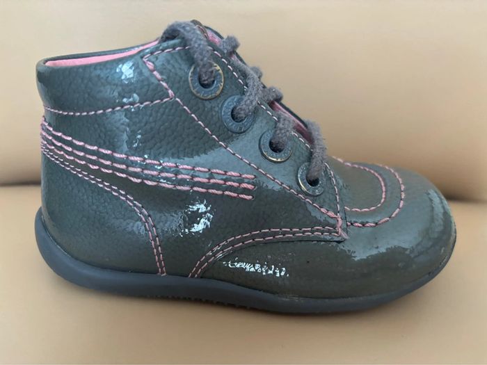 Bottines Kickers Billista Verni gris / Rose 23 - photo numéro 4