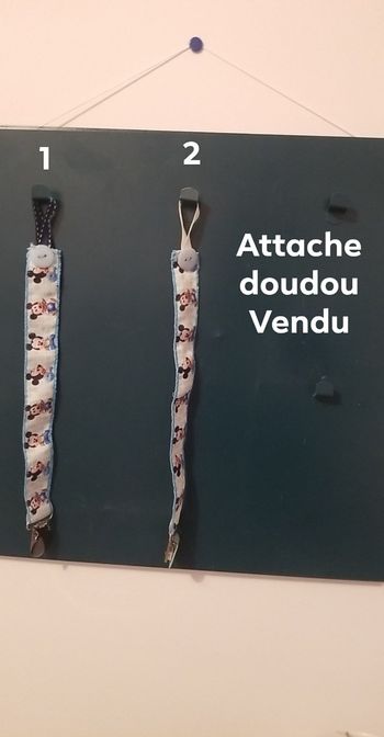 Attache tétines baby bleu