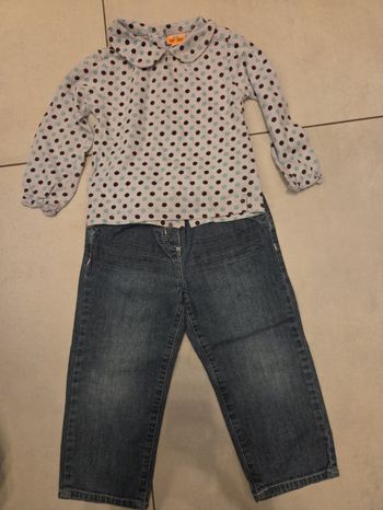 Jean obaibi T-shirt baby wapi 2 ans 