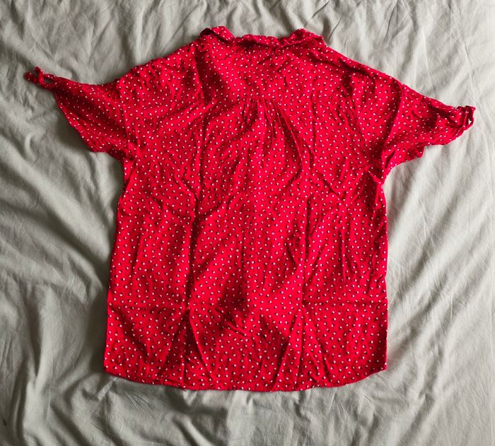 Jennyfer Chemise Viscose Rouge Pois S - photo numéro 2