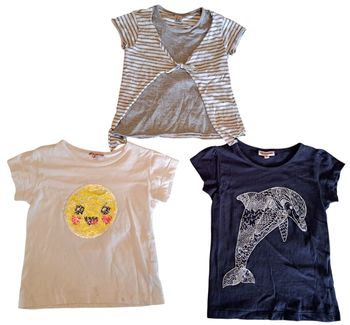 Lot de 3 t-shirts MC fille 4 ans ABE