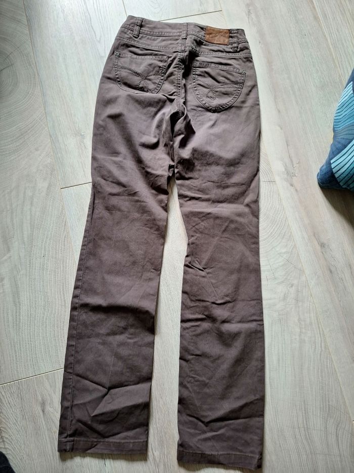 Jean fille / femme  32 marron esprit coupe droite - photo numéro 3