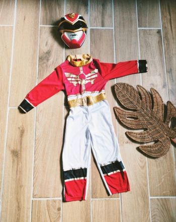 🥸 Déguisement/costume et masque Power rangers megaforce du ranger rouge Taille 3/4 ans