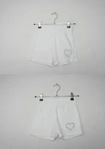 Lot de 2 shorts en coton blanc Tissaia, taille 8 ans