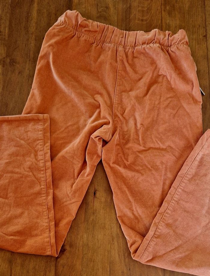 Pantalon vintage femme orange, genre velours - photo numéro 2