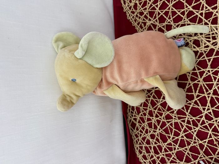 Doudou Eléphant Orange Sucre d'Orge