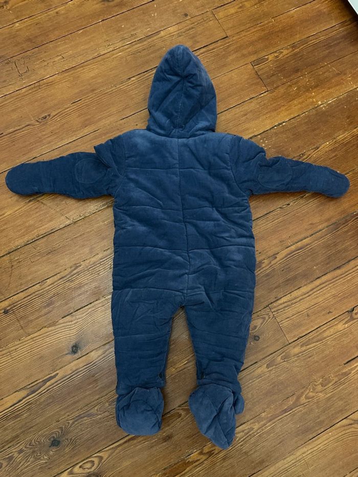 Combinaison Cadet Rousselle bleue velours 18 mois - photo numéro 3