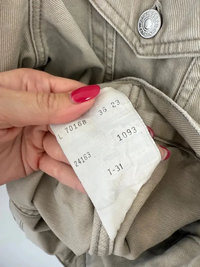 Veste en jeans Levi's beige homme vintage années 90 taille L très bon état - photo numéro 6