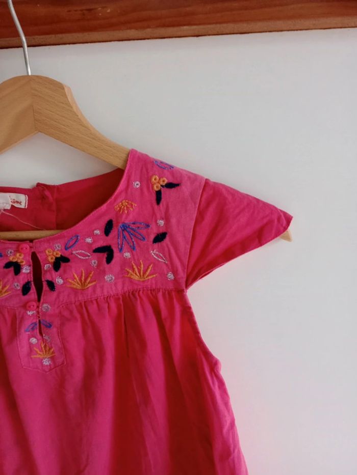 Robe 10 ans rose broderie pélican c85 - photo numéro 2
