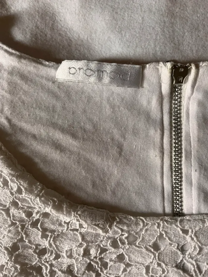 T-shirt dentelle blanc crème - photo numéro 2