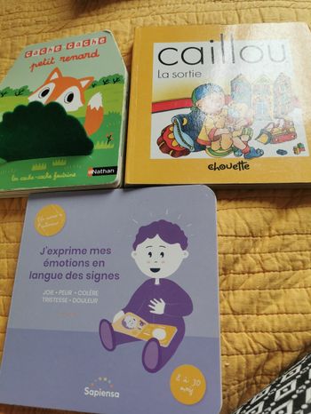 Lot de 3 livres d eveil enfqnt, feutrine
