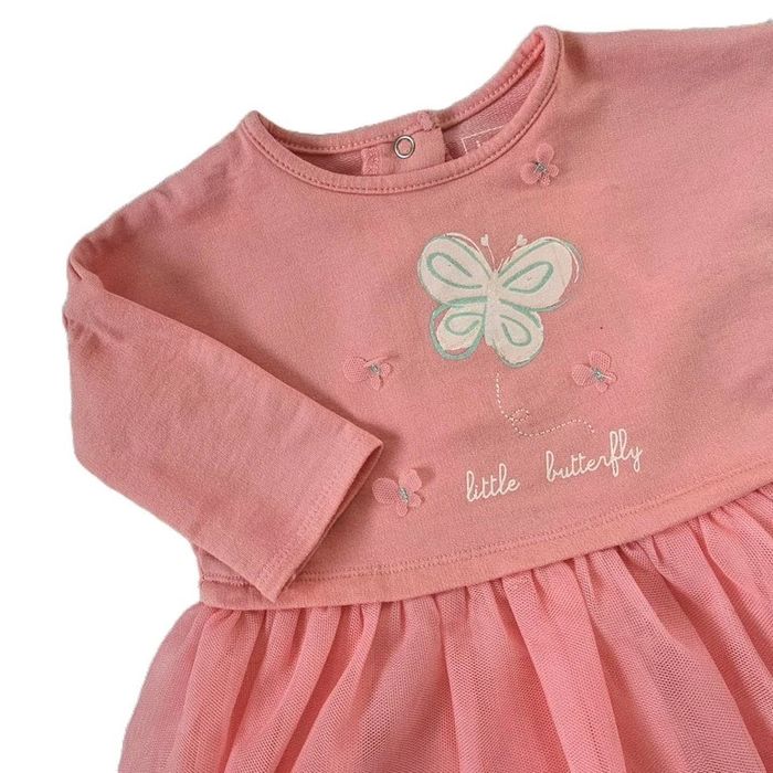 Robe rose papillon tulle bébé fille 9/12 Mois - photo numéro 2