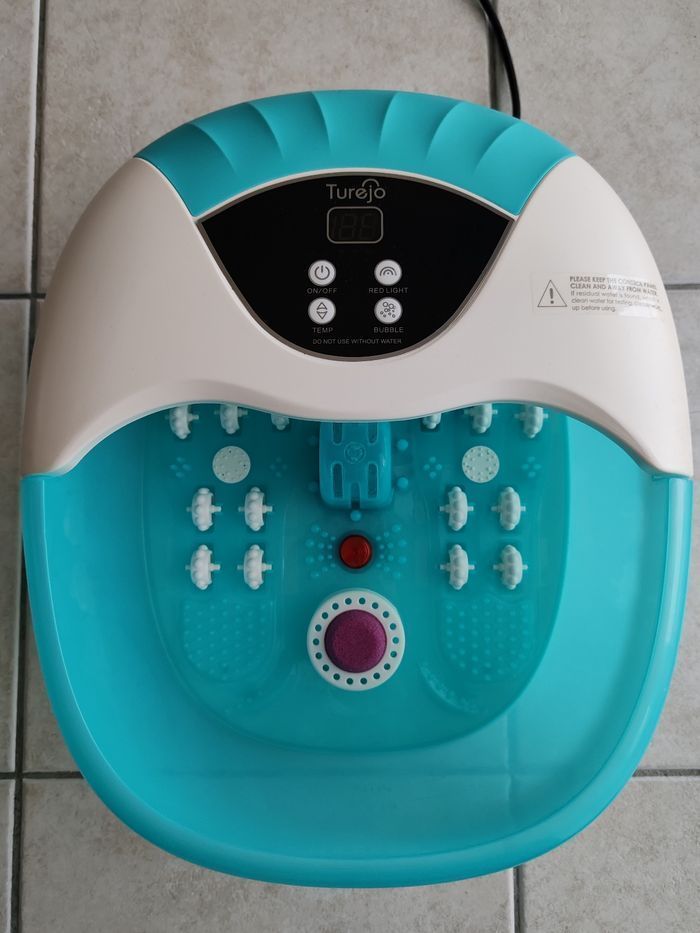 Bain de pieds chauffant, massant, lampe infrarouge – Quasi neuf