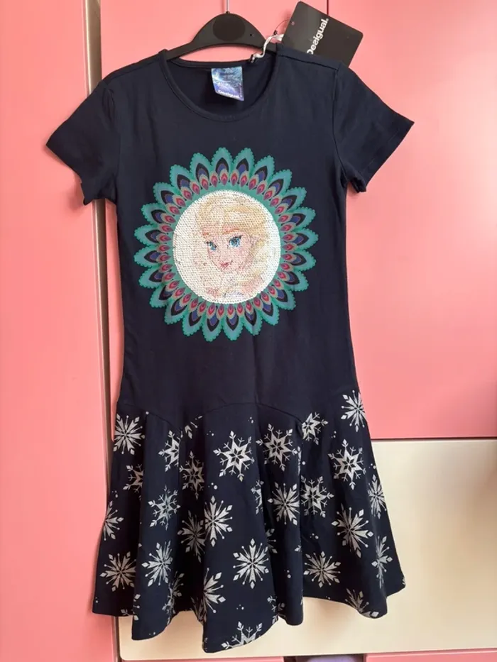 Neuve - Robe Desigual la reine des neiges 10 ans - photo numéro 8