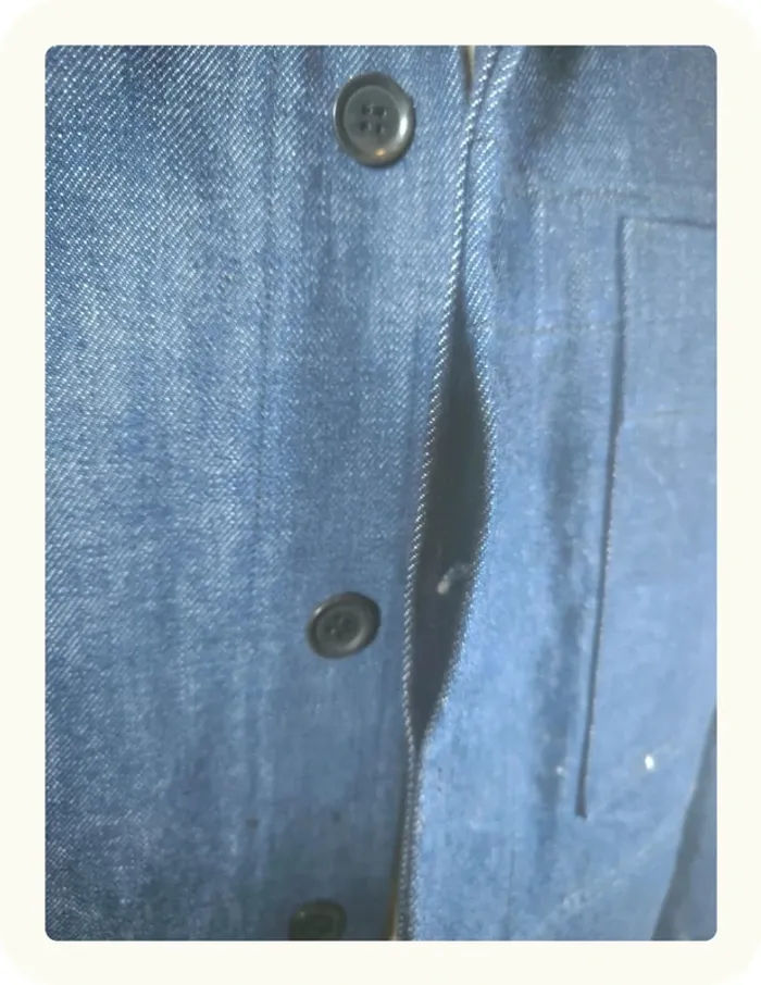 Veste en jean col mao homme APC Taille S 36 - photo numéro 4
