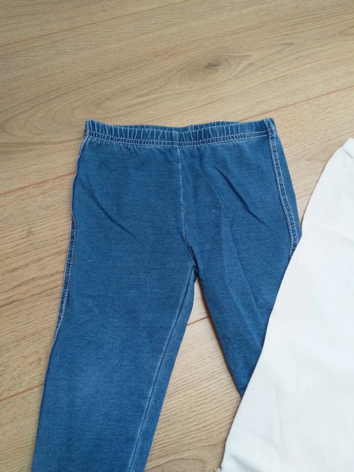 Lot 2 leggings fille 18 mois - photo numéro 2