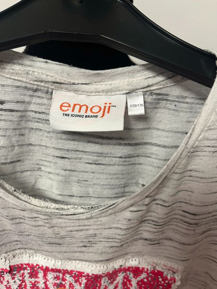 Tee shirt Emoji à sequins - photo numéro 3