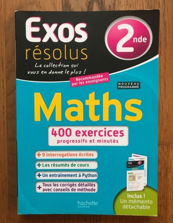 Seconde - Maths - nouveaux programmes