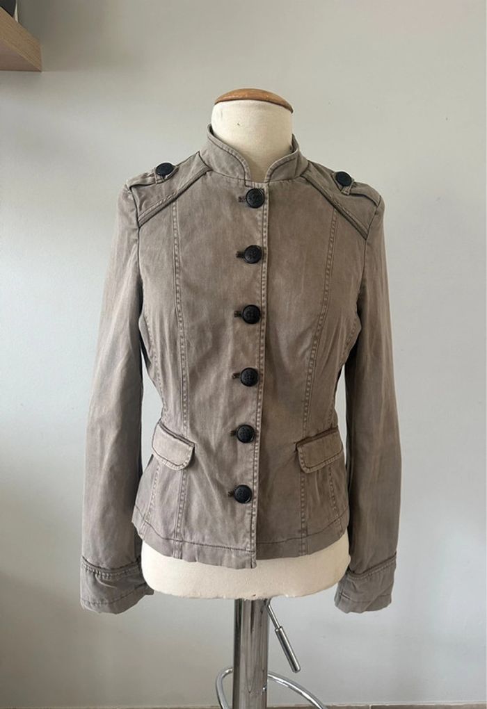 Caban officier court kaki Camaïeu t36