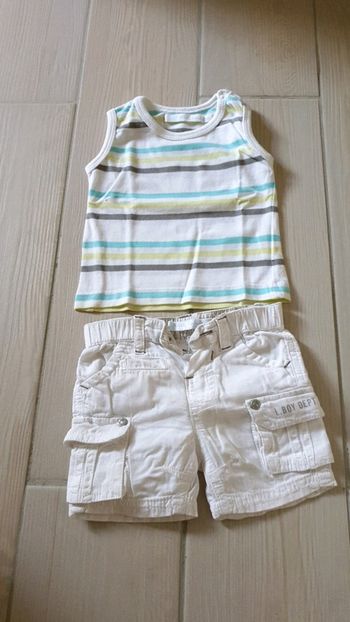 Short + débardeur 3 mois