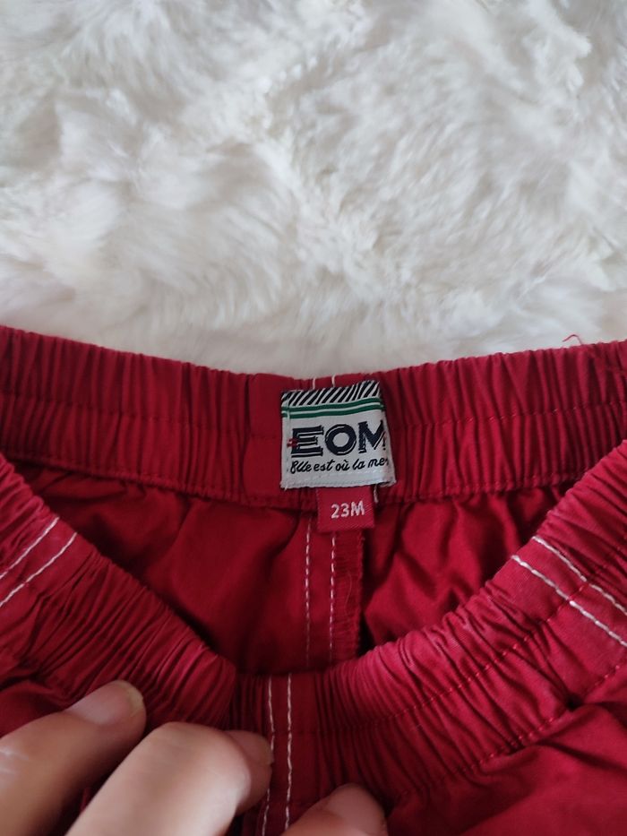 Short rouge elle est ou la mer 23 mois - photo numéro 2