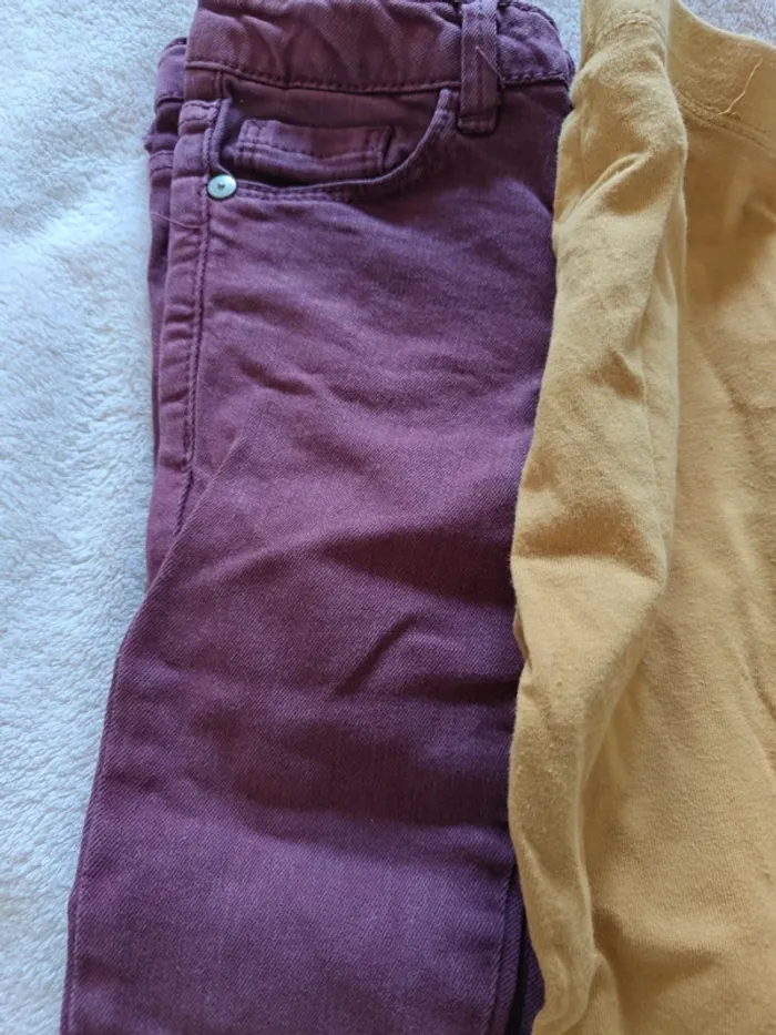 Pantalon jean et 2 leggings 4 ans Kiabi - photo numéro 2
