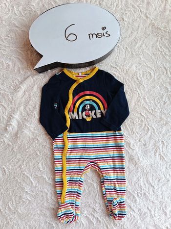 Pyjama grenouillère été léger coton Garçon 6 mois Mickey Disney Baby Orchestra