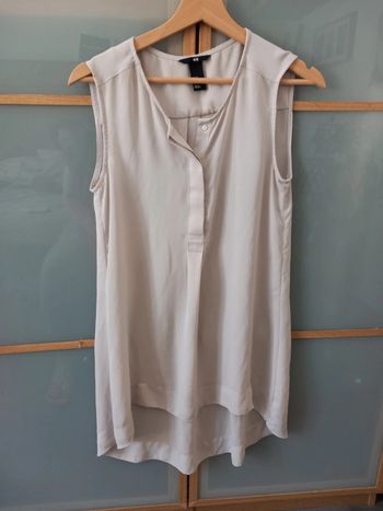 Blouse Grise / Blanche Taille 36