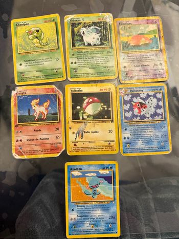 Lot de 7 cartes Pokémon