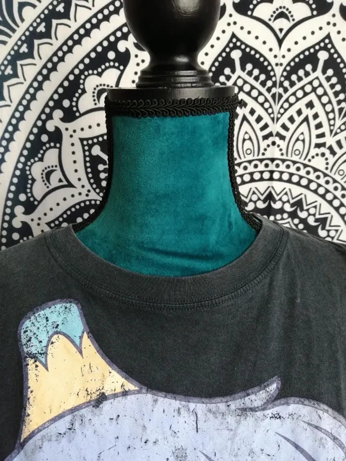 Tee-shirt crop top gris foncé imprimé dysney / bershka x disney / (S) - photo numéro 3
