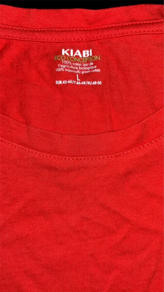 Tee shirt coton bio Kiabi L - photo numéro 2